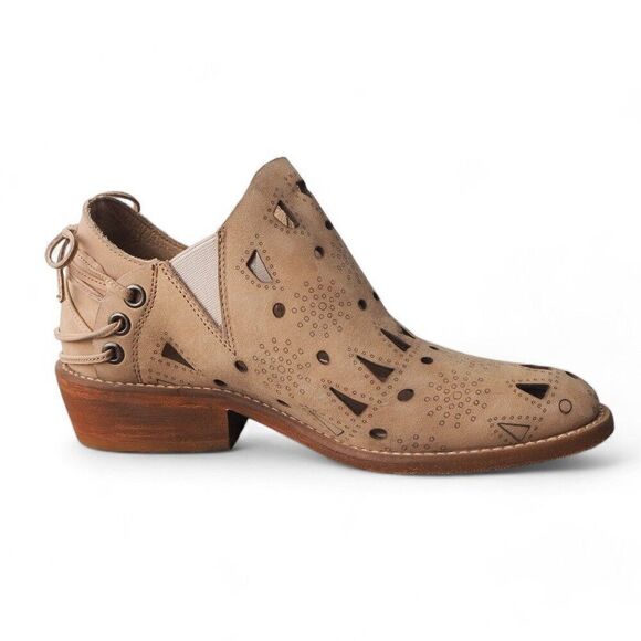 Musse & Cloud Coolise Laser Cut Leather Ankle Booties Women's 6/37 - Picture 7 of 11